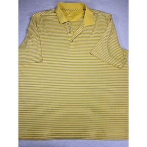 Bobby Jones Polo Golf Shirt Short Sleeve X-H20 Light Pink Stripe XL Stretch